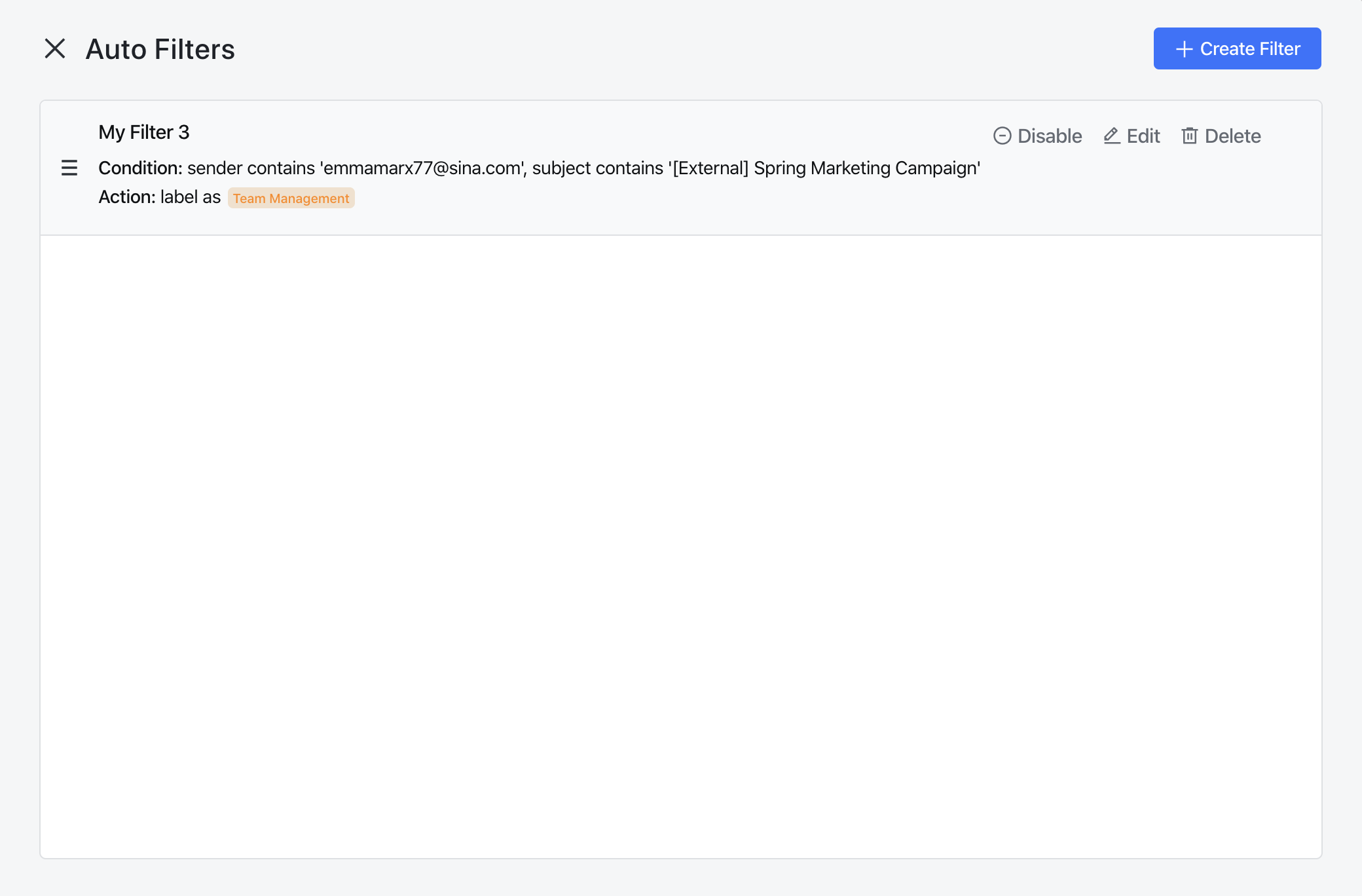 How to create and manage filters?