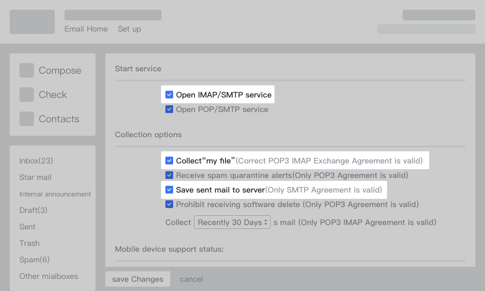 How to enable IMAP?