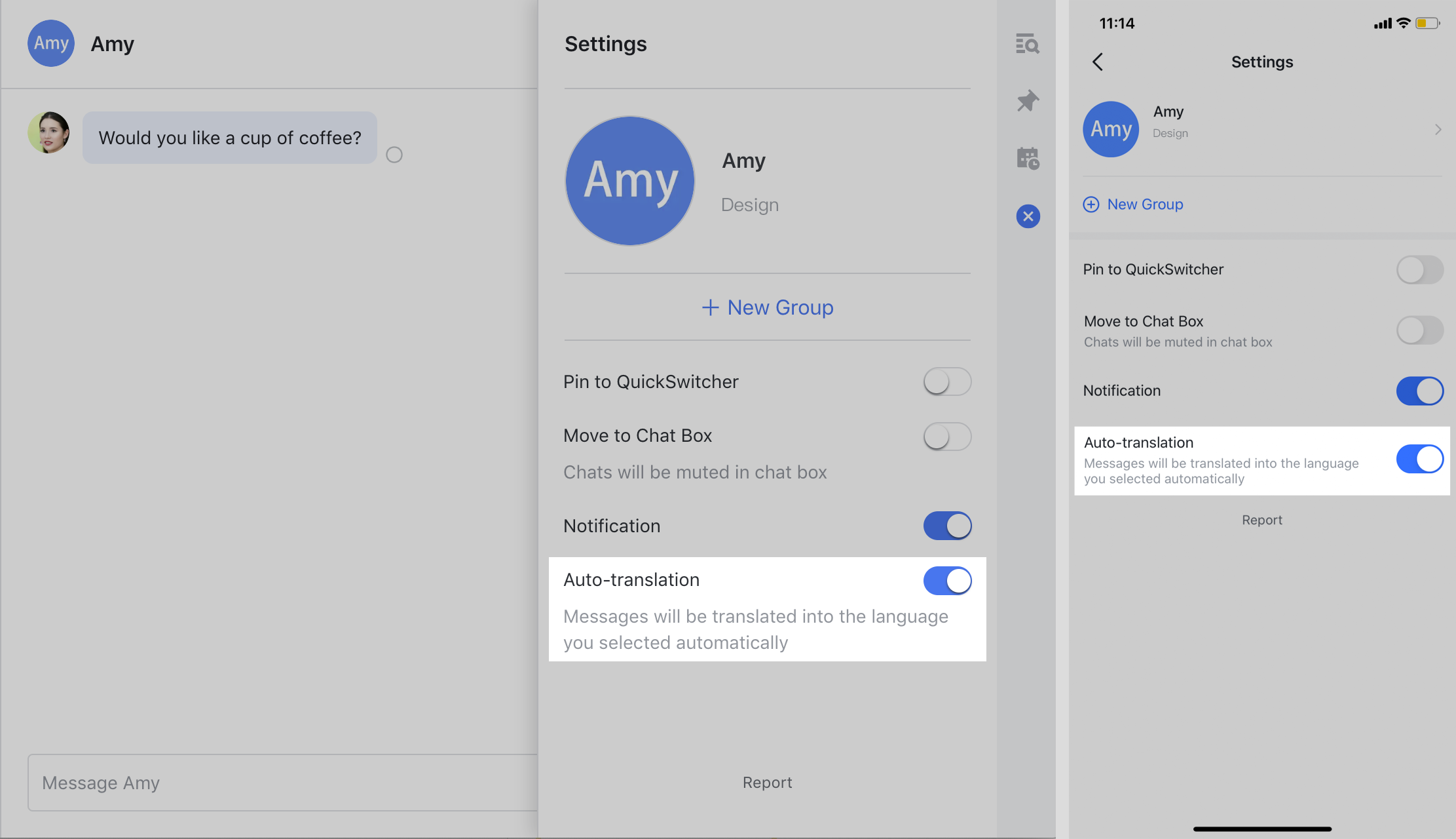 Use The Translation Function In Chats