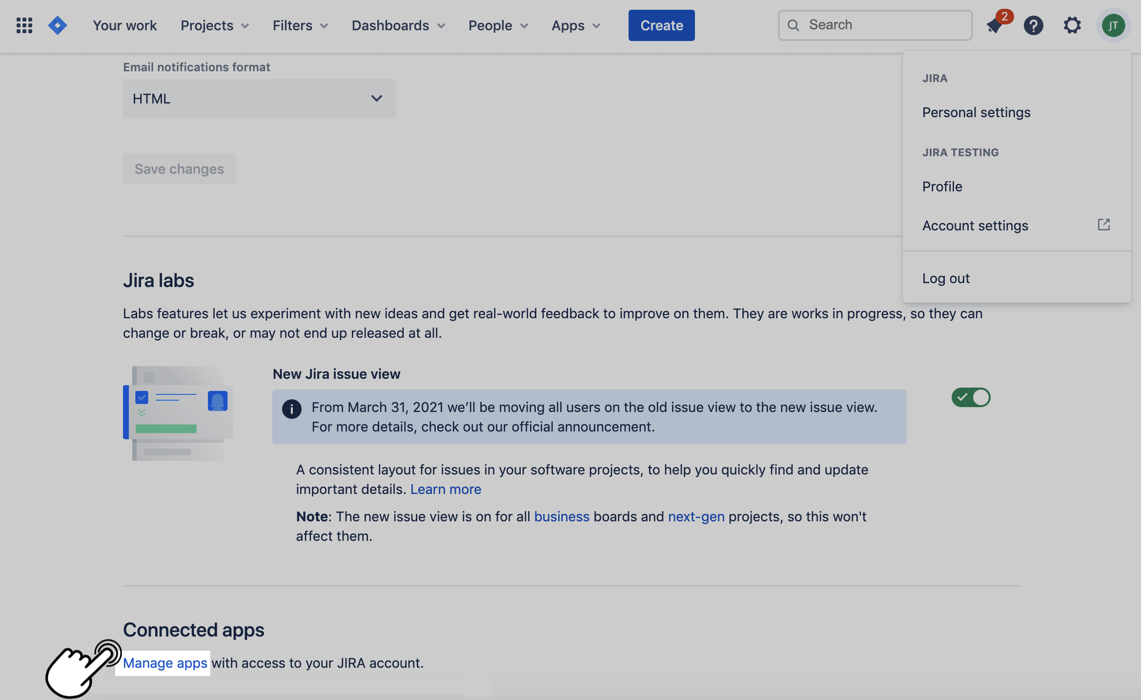 How to unlink personal accounts from Jira Master?