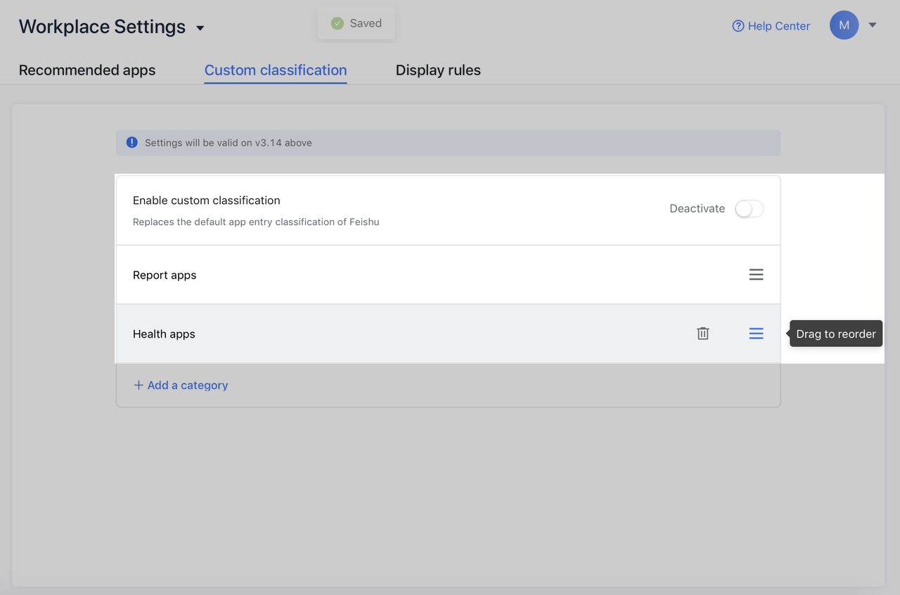 Use Workplace on Admin